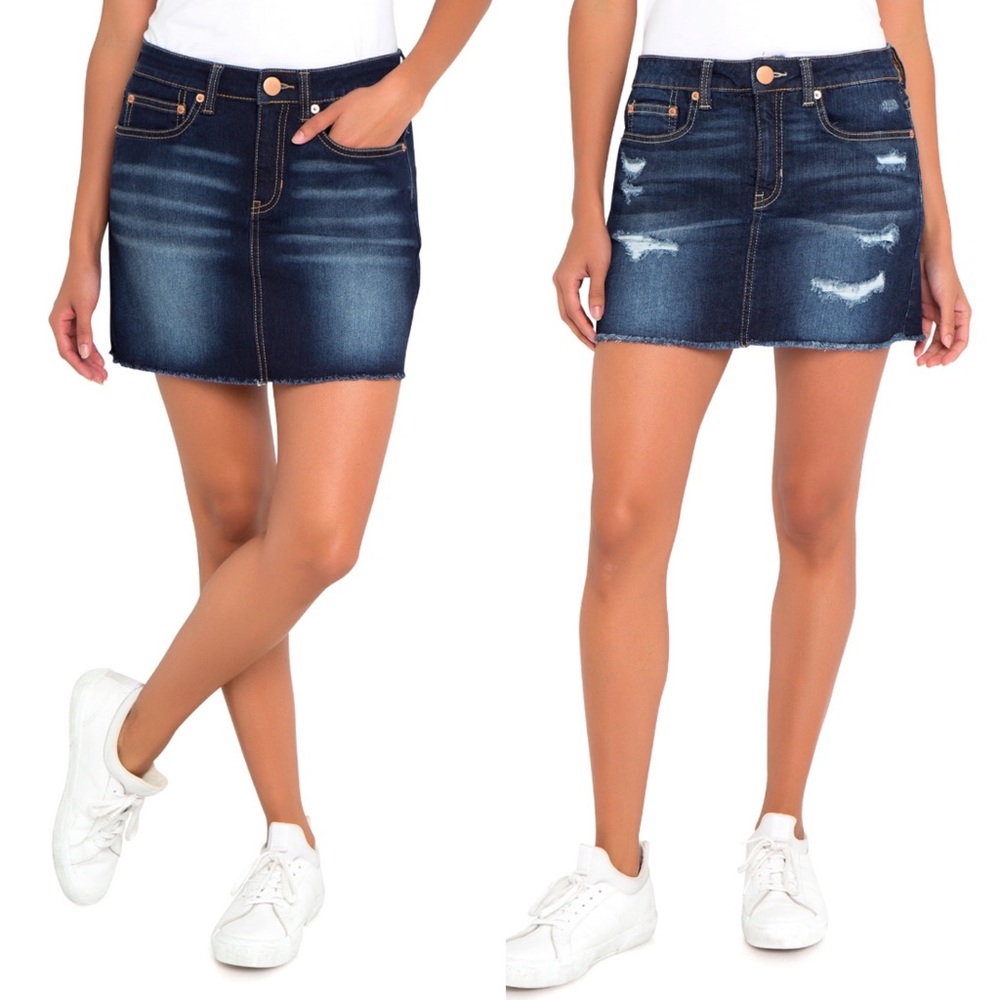 Denim Mini Skirts